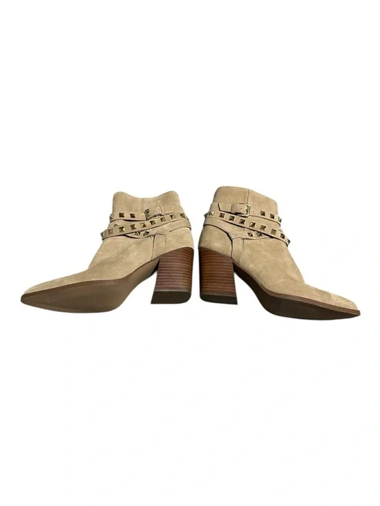 Steve Madden Beige Suede Studded Ankle Boots - Picture 4 of 8